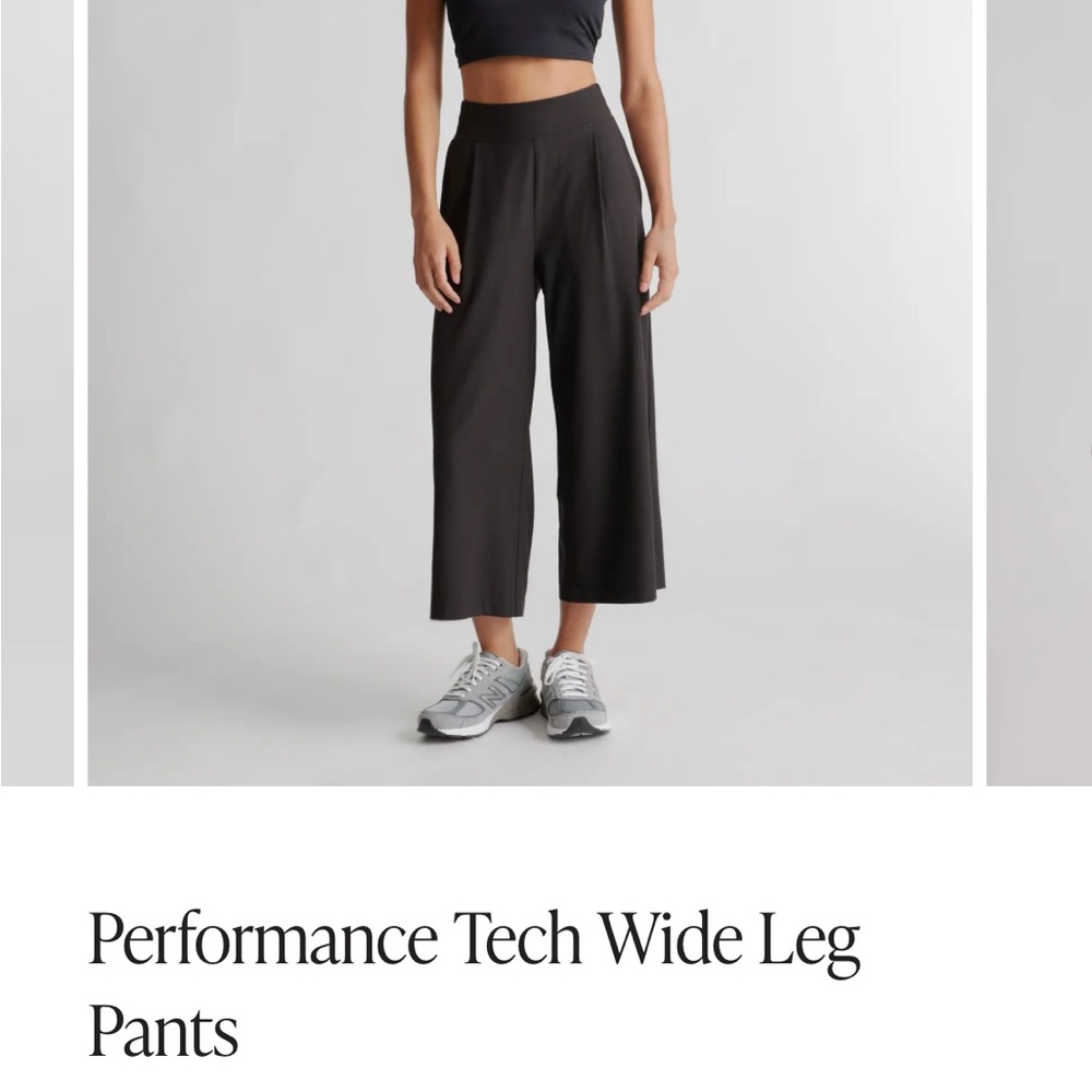 Quince NWOT performance tech wide leg pants. large